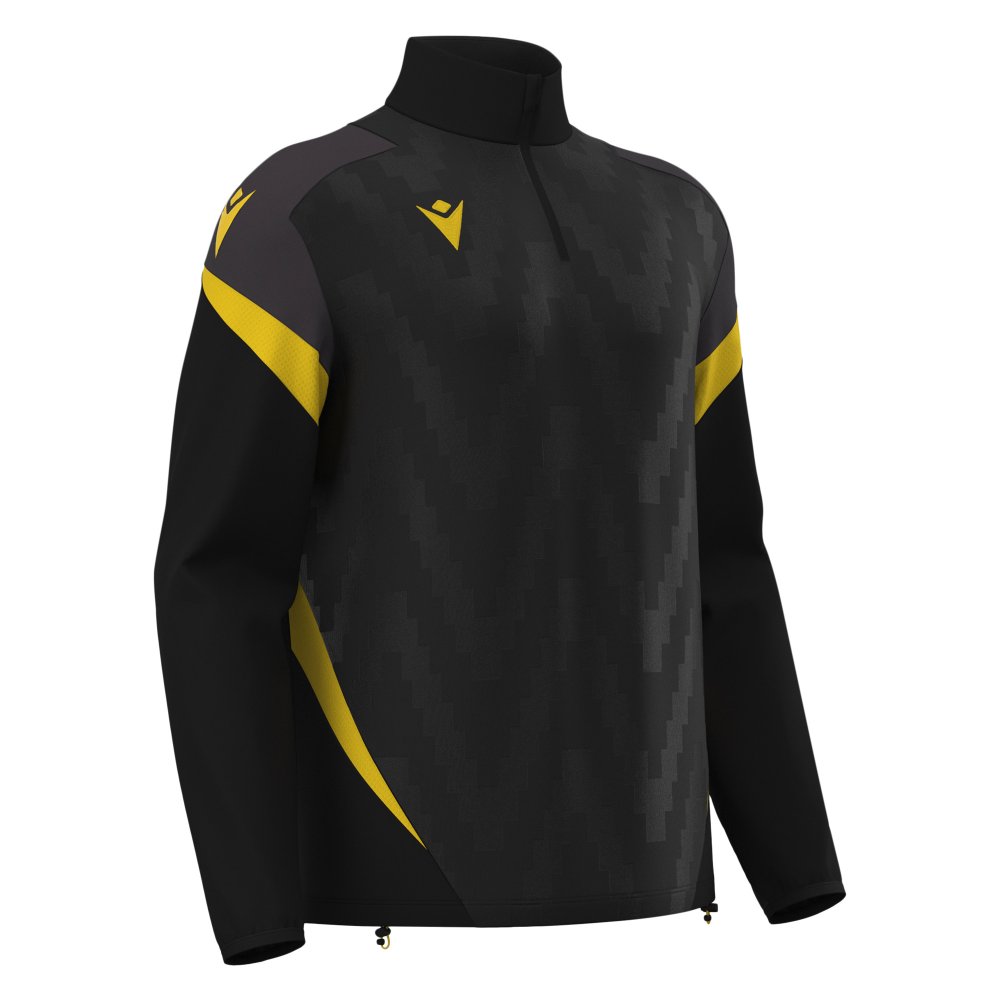 SWEAT 1/2 ZIP STARFALL NOIR/JAUNE